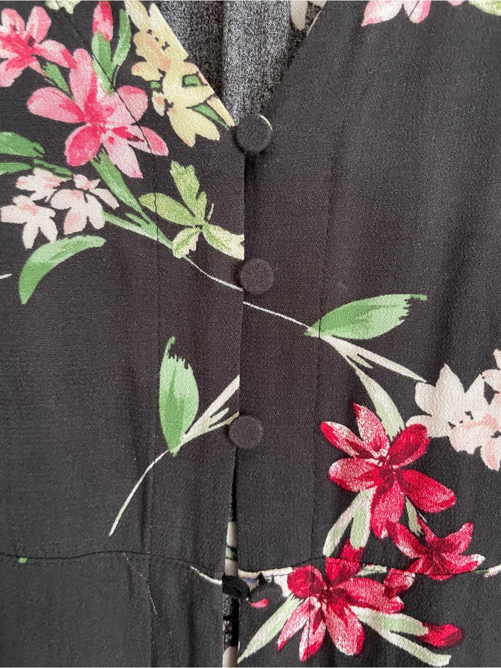 Lovestitch Floral V-Neck Maxi Duster Dress - Size L - Picture 5 of 8